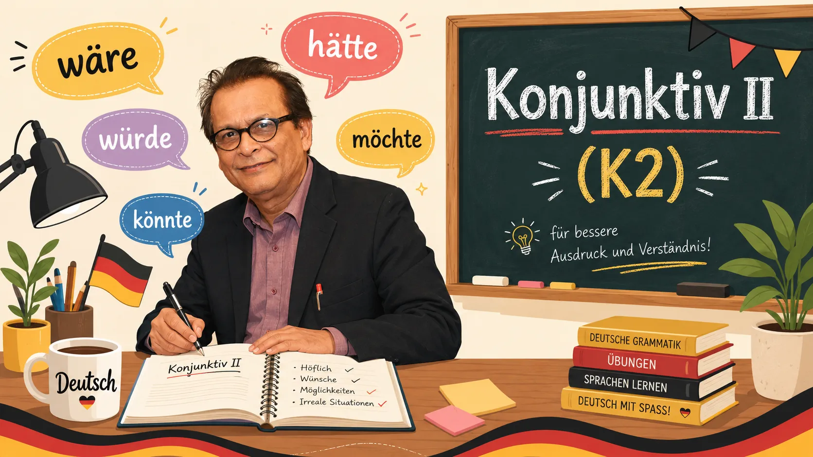 Konjunktiv II (K2) in German: A Complete A–Z Guide with Rules, Examples & Daily-Use Sentences